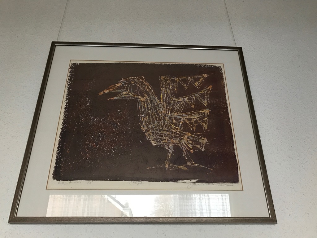 Jan Bezemer, kleurenlitho, vogel verkocht voor € 50!