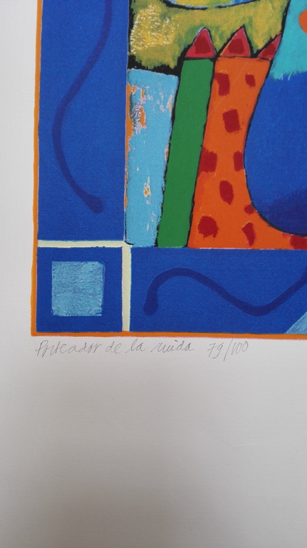 Clemens Briels, zeefdruk op papier, titel: porteador de la ruida kopen? Bied vanaf 40!