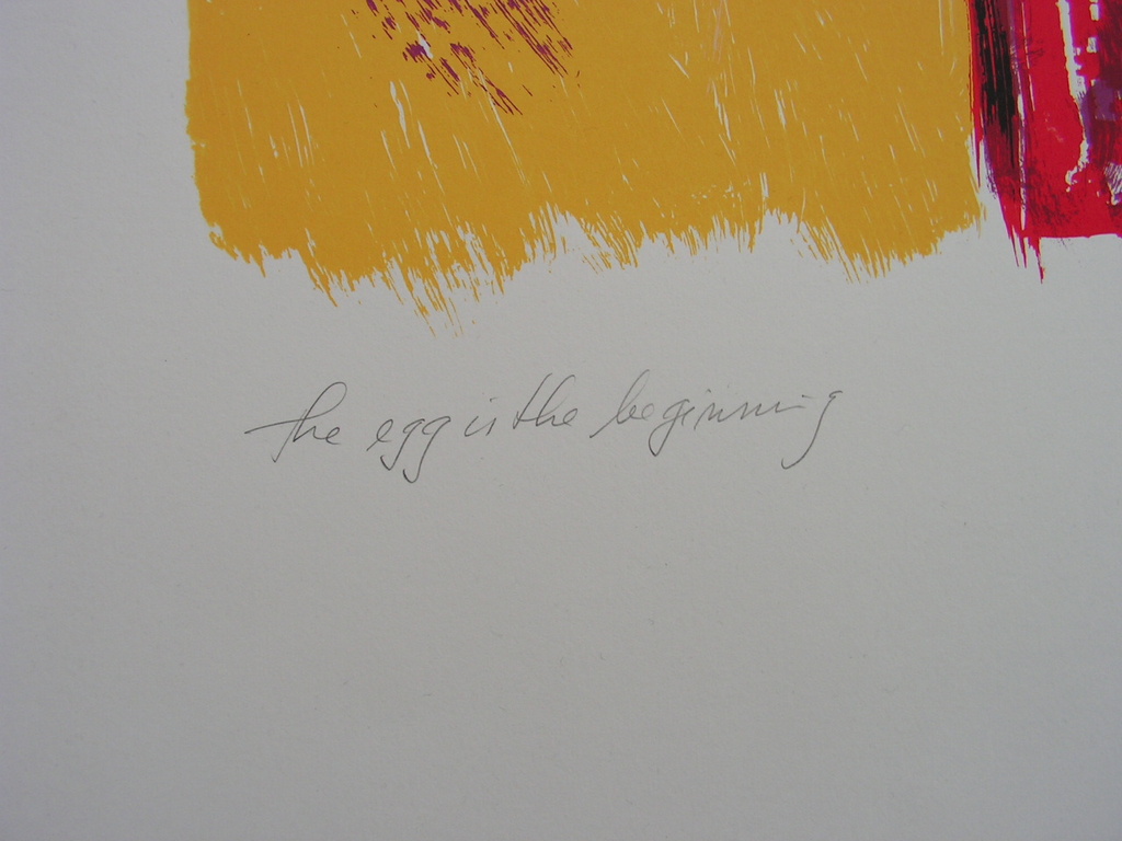 Marten Randa - zeefdruk - The egg is the beginning. kopen? Bied vanaf 1!