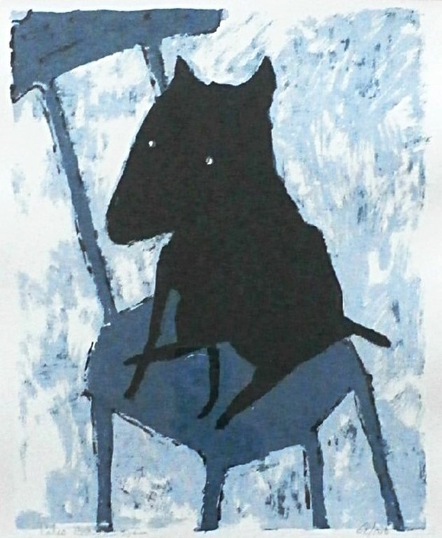 Peter Bastiaanssen - zeefdruk: Hond 2- luxe ingelijst verkocht voor € 125!