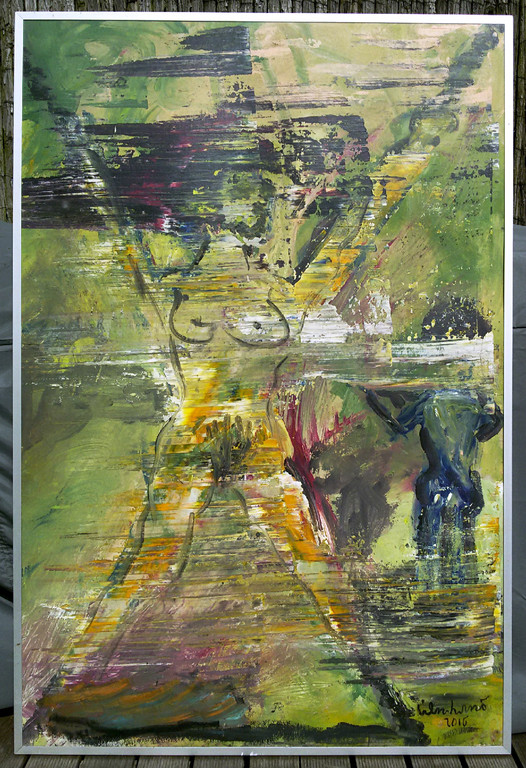 Peter Klashorst - Naakt / Surprise, olieverf op board (ingelijst) kopen? Bied vanaf 1!