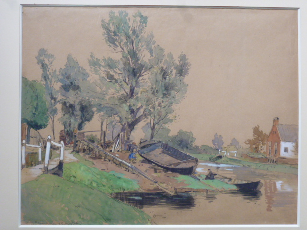 H.E.Roodenburg - aquarel - Werfje Bernard Kuijper kopen? Bied vanaf 65!