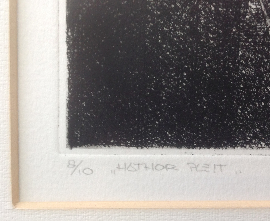Paulus Geeve (1958), ets, 'Hathor Pleit' 1983 oningelijst in passepartout kopen? Bied vanaf 20!