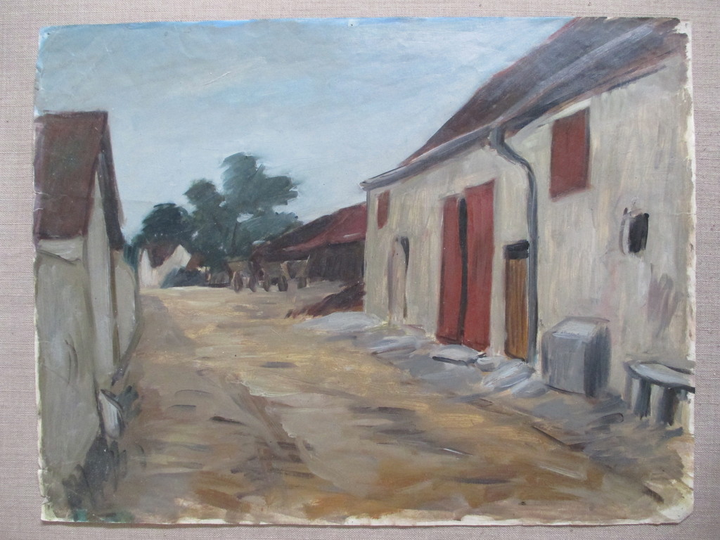 Onbekend, 5 schilderijen op papier, landschappen kopen? Bied vanaf 1!