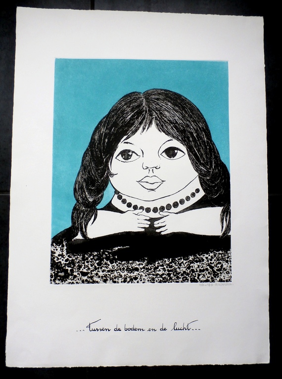 Ans Wortel - Tussen de bodem en de lucht, aquatint ets kopen? Bied vanaf 75!