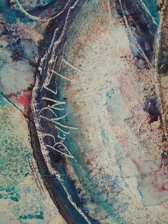Calvin Burnett. Acryl op doek. Twee vrouwen.  kopen? Bied vanaf 1!
