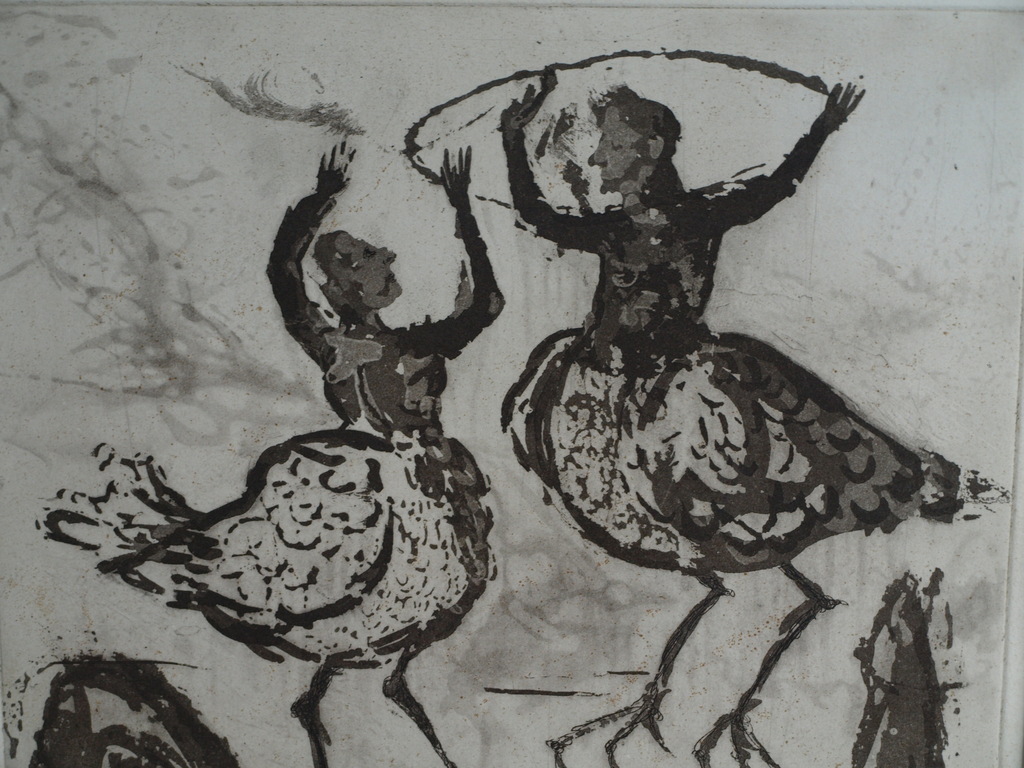 Onduidelijke signatuur : Ets – Bud Dance – ingelijst – oplage 25 ex. - 1991  kopen? Bied vanaf 1!