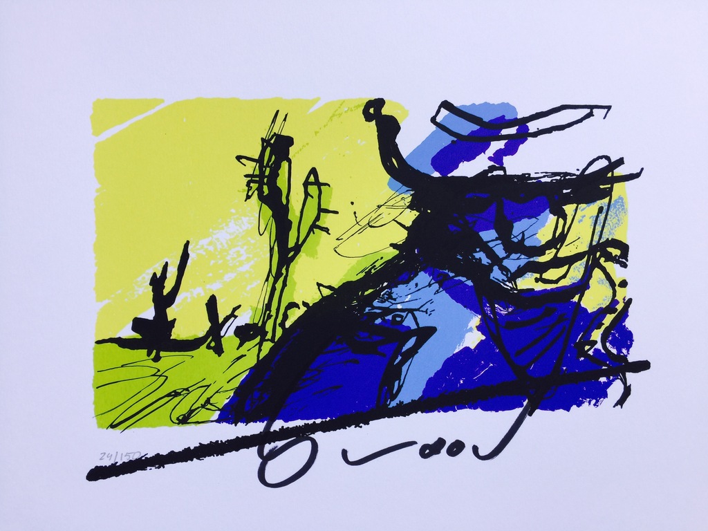 Herman Brood - Bono (U2) - Originele hand gesigneerde kleurenzeefdruk verkocht voor € 90!