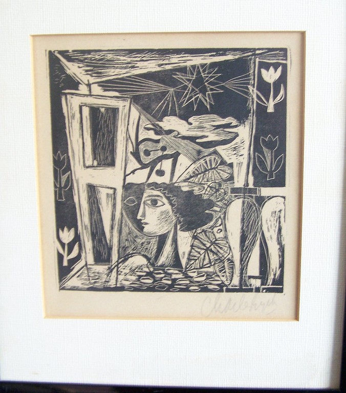 CHARLES  EYCK  -  houtdruk  - 1953 kopen? Bied vanaf 20!