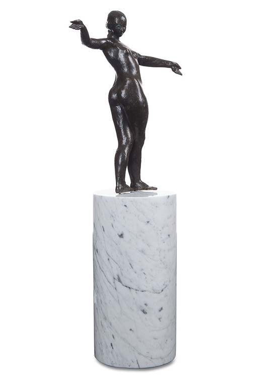 Kunstenaar onbekend - Bronzen beeldje - Titel onbekend verkocht voor € 190!