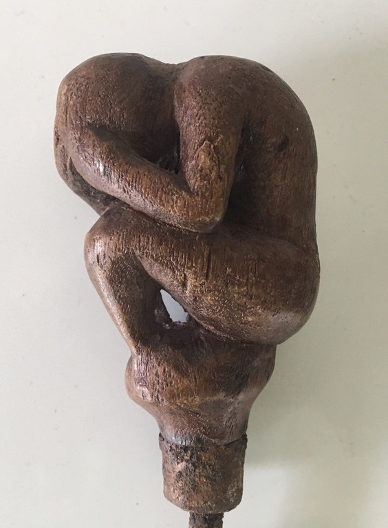 Antieke Indonesische (Lombok) Houten Kalkspatel  kopen? Bied vanaf 20!