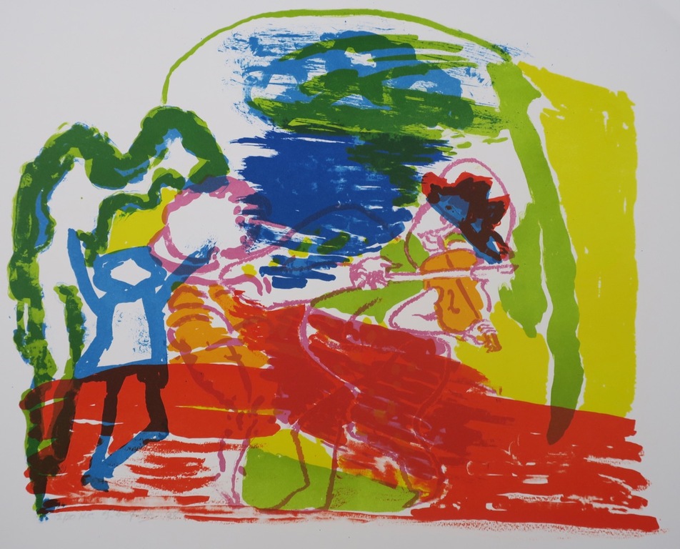 Pieter Defesche: Litho, Hemelse en Aardse liefde II verkocht voor € 35!