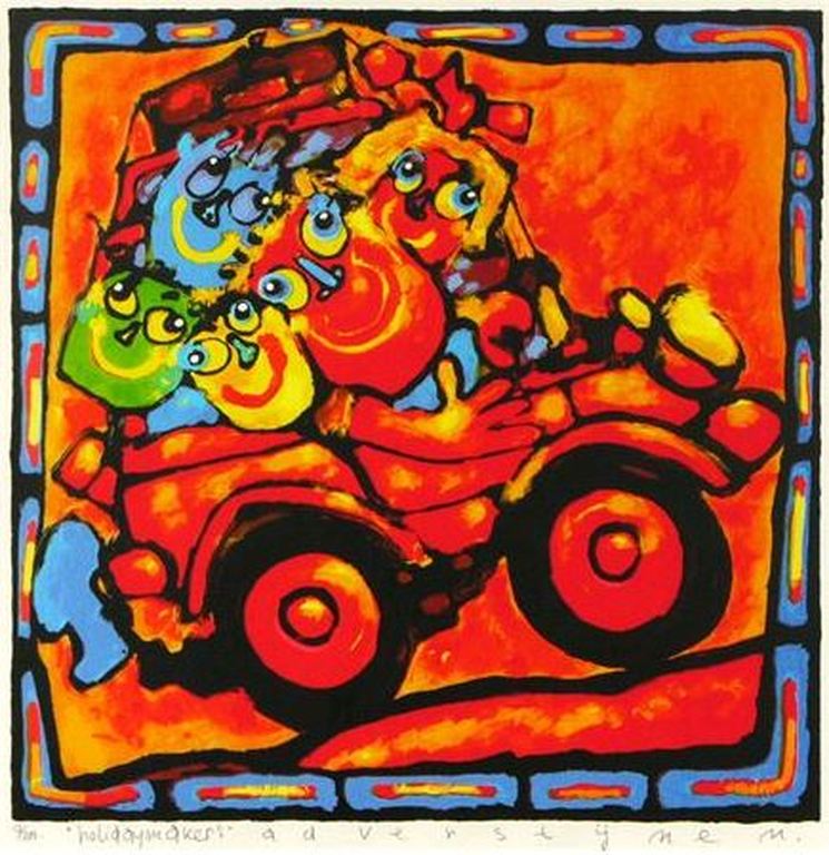 Ad Verstijnen, zeefdruk: Holidaymakers verkocht voor € 60!