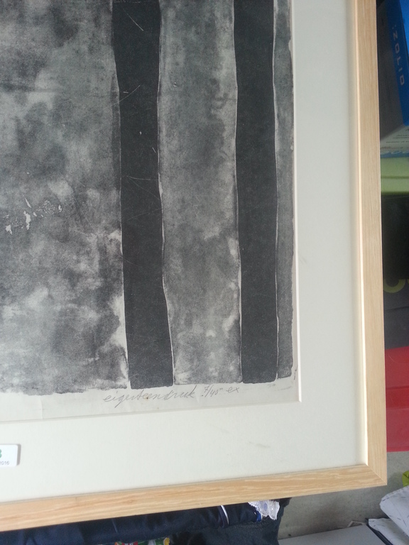 Klaas Gubbels Litho ' Nieuwjaarswens 1972'  Gesigneerd l.o. en genummerd 7/40. kopen? Bied vanaf 1!