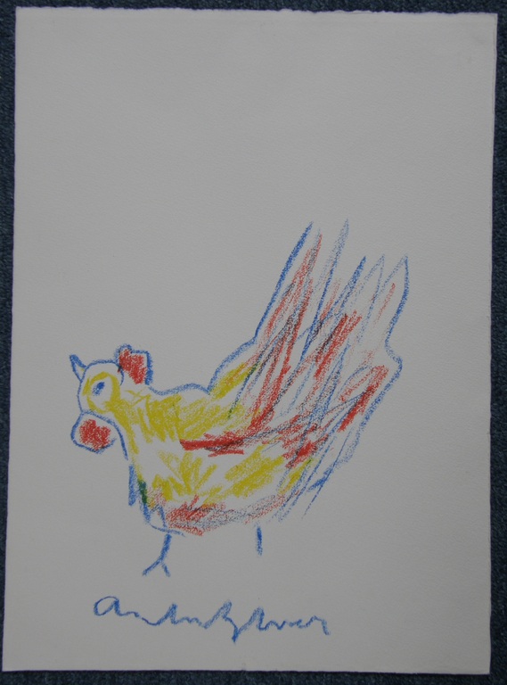 Anton Heyboer: Originele krijttekening kopen? Bied vanaf 1!