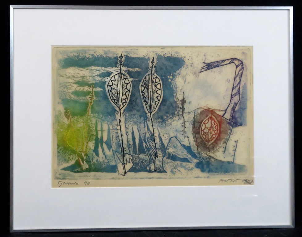 Fred Koot: Ets, Geroemorto - Ingelijst verkocht voor € 45!