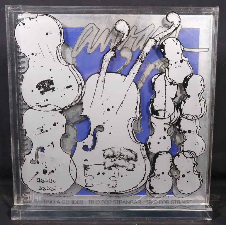 Arman: Zeefdruk op plexiglas + boek, Trio a Cordes kopen? Bied vanaf 180!
