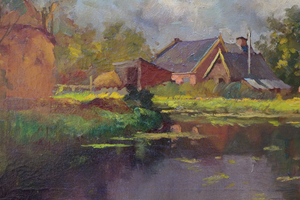 Landschap, olieverf op doek. kopen? Bied vanaf 160!