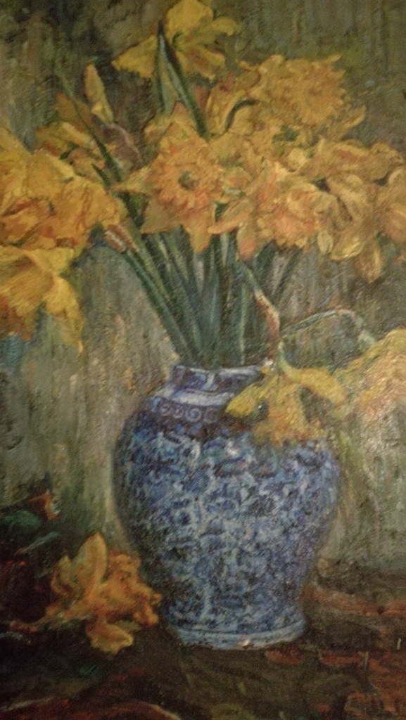 Velleman, Olieverf op doek,  Bloemen Stilleven, gesigneerd verkocht voor € 35!