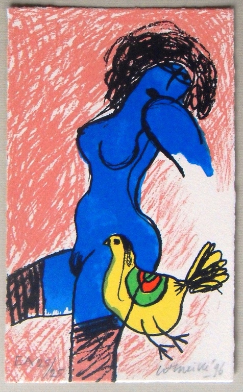 Corneille: naakt in blauw met vogel kopen? Bied vanaf 1!