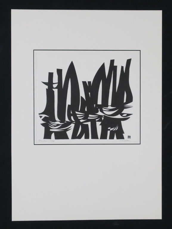 Lot met 2 linosnedes van Jan van Doorn: In de polder en Forellen kopen? Bied vanaf 20!