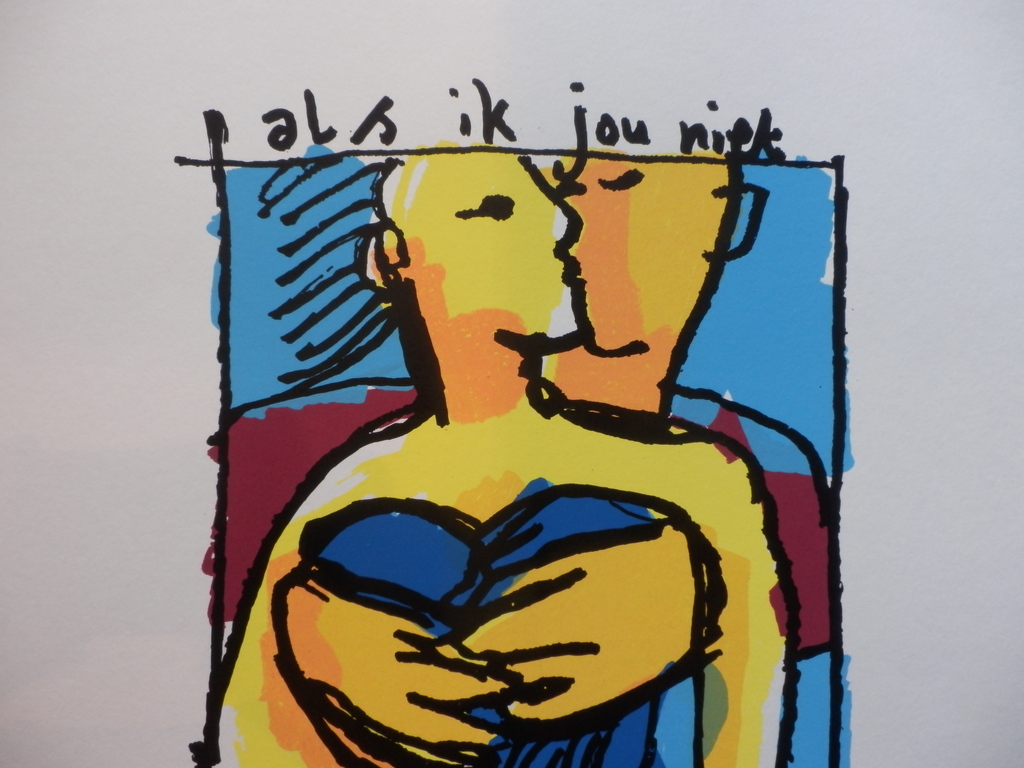 HERMAN BROOD, Gelimiteerde en HANDGESIGNEERDE Zeefdruk  ALS IK JOU NIET HAD kopen? Bied vanaf 225!