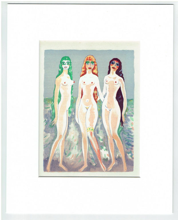 Kees van Dongen, Originele houtgravure uit 1955-"les femmes colombes" kopen? Bied vanaf 75!