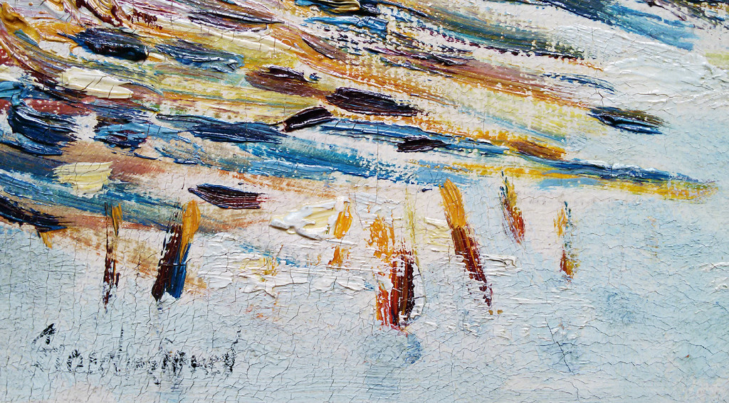 Laatste keer: Theo Goedvriend - Plasgezicht, olieverf op doek (mooi ingelijst) kopen? Bied vanaf 150!