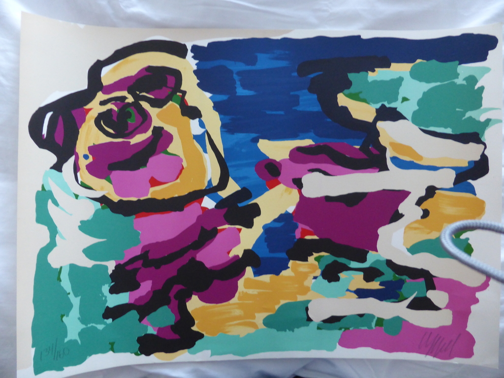 Karel Appel ,litho Evening walk uit 1979 verkocht voor € 525!