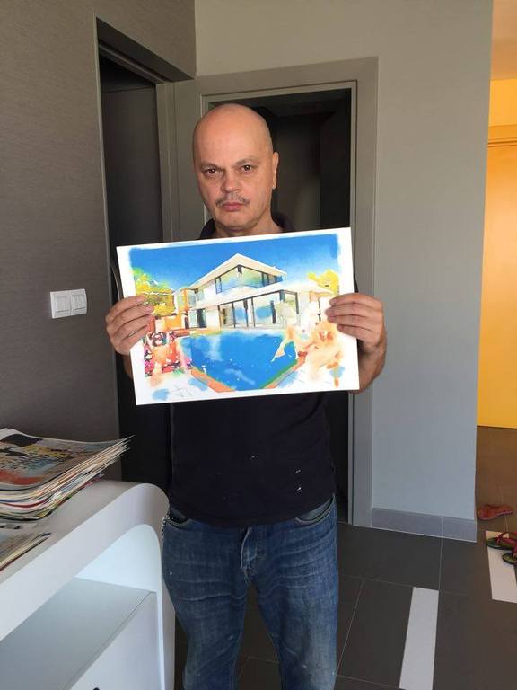 Peter Klashorst - Bored housewives - gemengde techniek op papier - gesigneerd kopen? Bied vanaf 75!