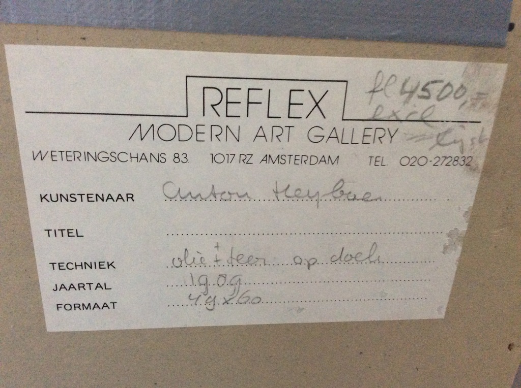 Anton Heyboer, olie en teer op doek kopen? Bied vanaf 500!