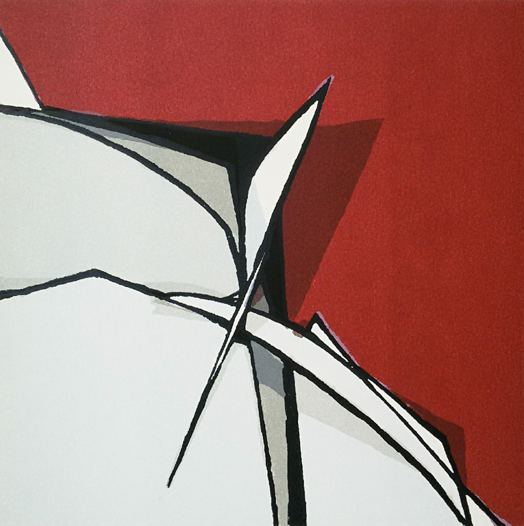 Fon Klement - Intersection, hoogdruk boardsnede verkocht voor € 175!