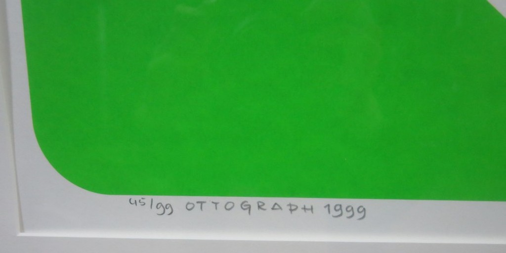 Ottograph: Zeefdruk, Meisje Groen -Ingelijst kopen? Bied vanaf 50!