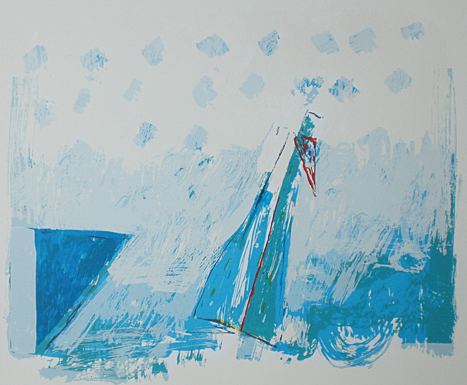 Piet Warffemius – Podium II, zeefdruk (ingelijst) verkocht voor € 40!