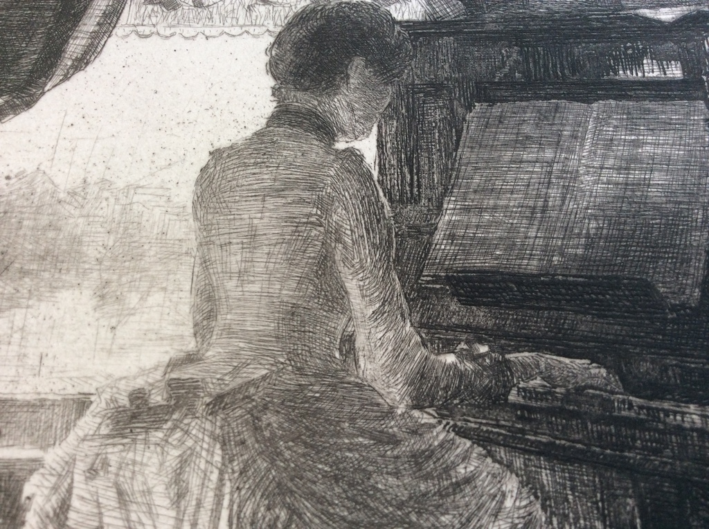 Ferdinand Oldewelt: Lieder ohne Worte - ets gesigneerd, begin 20e eeuw verkocht voor € 40!