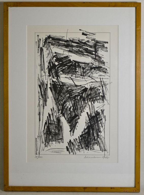 Jan Schoonhoven: Zeefdruk. Abstracte compositie kopen? Bied vanaf 250!