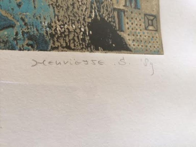 Fraaie Ingelijste Kleurenets Henriëtte Spiering kopen? Bied vanaf 1!