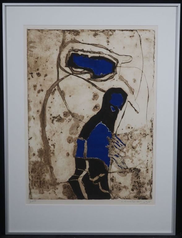 Cees Kortlang: Ets, Zonder titel VIII - Ingelijst kopen? Bied vanaf 40!