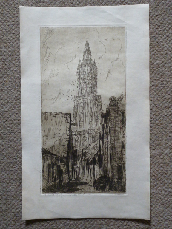 P.A.H. Hofman - ets - Kerktoren (Breda?) kopen? Bied vanaf 25!