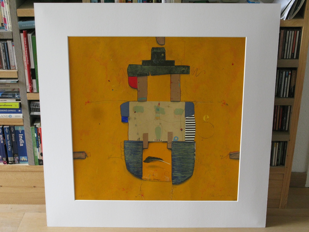 COLE MORGAN | groot abstract werk uit 1997 (PERFECTE staat en GEFRAMED) verkocht voor € 400!