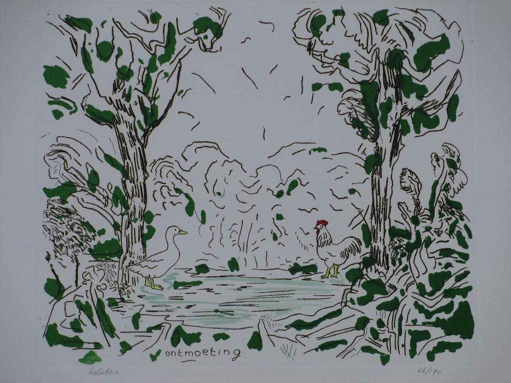 Pieter Holstein, Ontmoeting, Kleurets verkocht voor € 55!