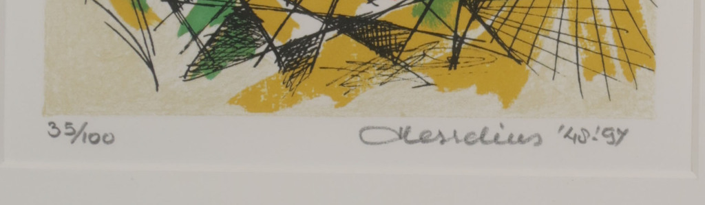Henk Hesselius: Litho, Experimenteel universum I - Ingelijst kopen? Bied vanaf 20!