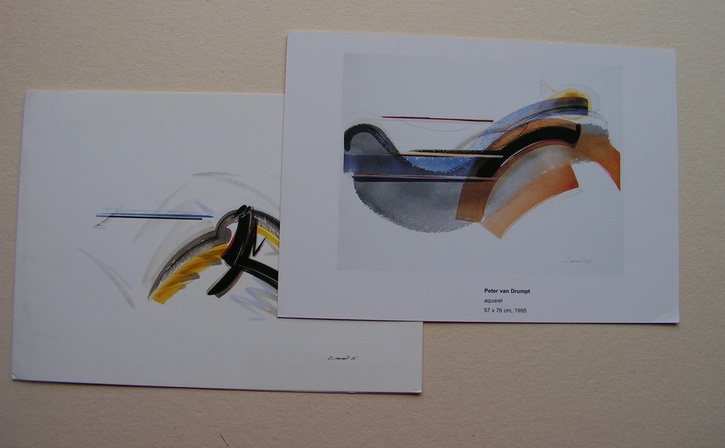 Peter van Drumpt  -  2 x lithografie in kleur  -  ZT - met diverse bijlagen kopen? Bied vanaf 1!
