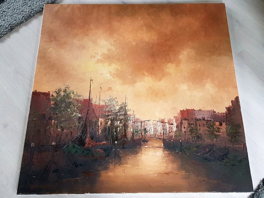 Rob de Haan - Stadsgracht - Gesigneerd kopen? Bied vanaf 100!