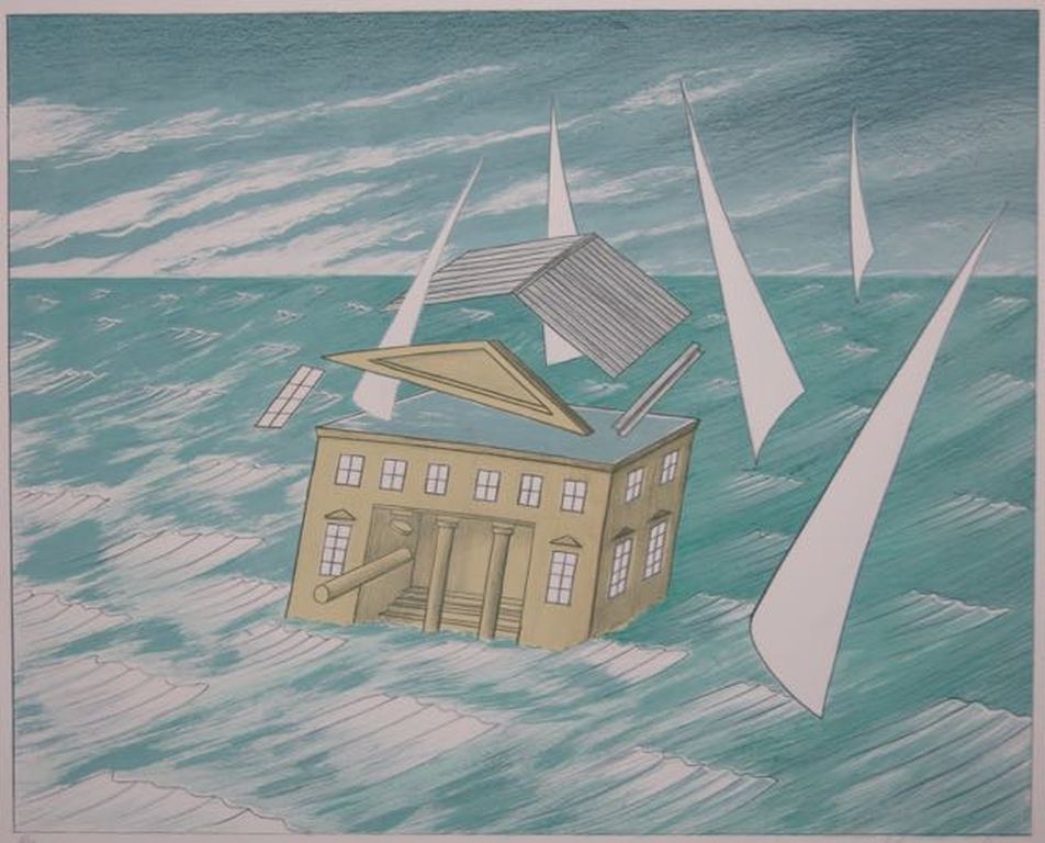 Jeroen Henneman: Litho, Huis in zee verkocht voor € 71!