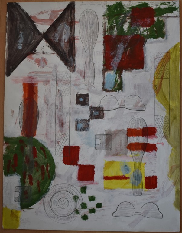 Ramon Jan Vet, 1958 Wormerveer, 3x conceptuele kunst  op papier kopen? Bied vanaf 1!