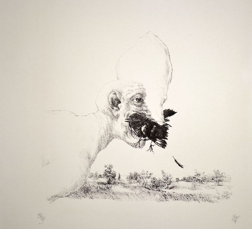 Peter Vos: Schiereiland Melancholie, grote litho verkocht voor € 110!