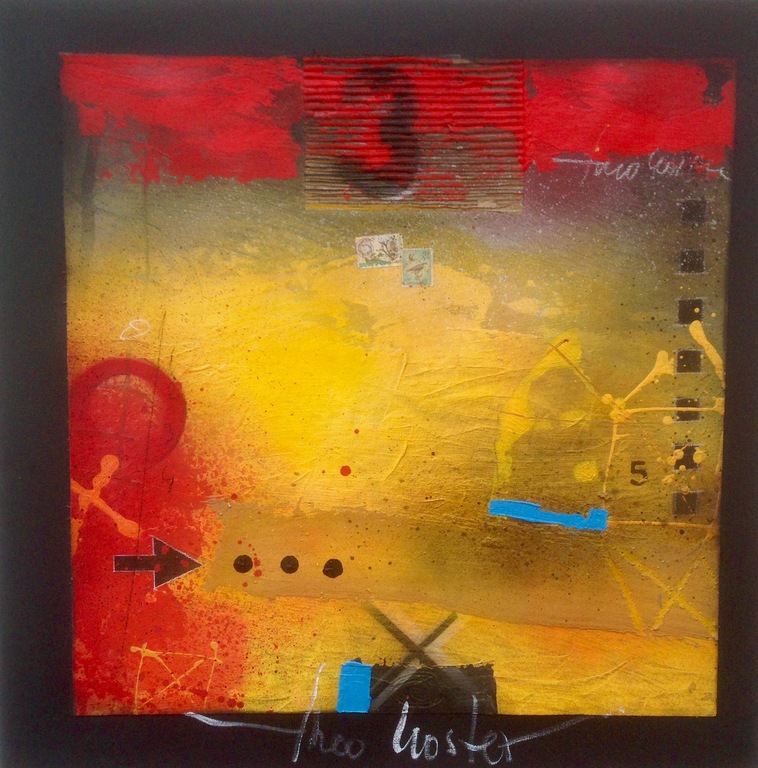 Theo koster, gemengde techniek, red sky kopen? Bied vanaf 1!