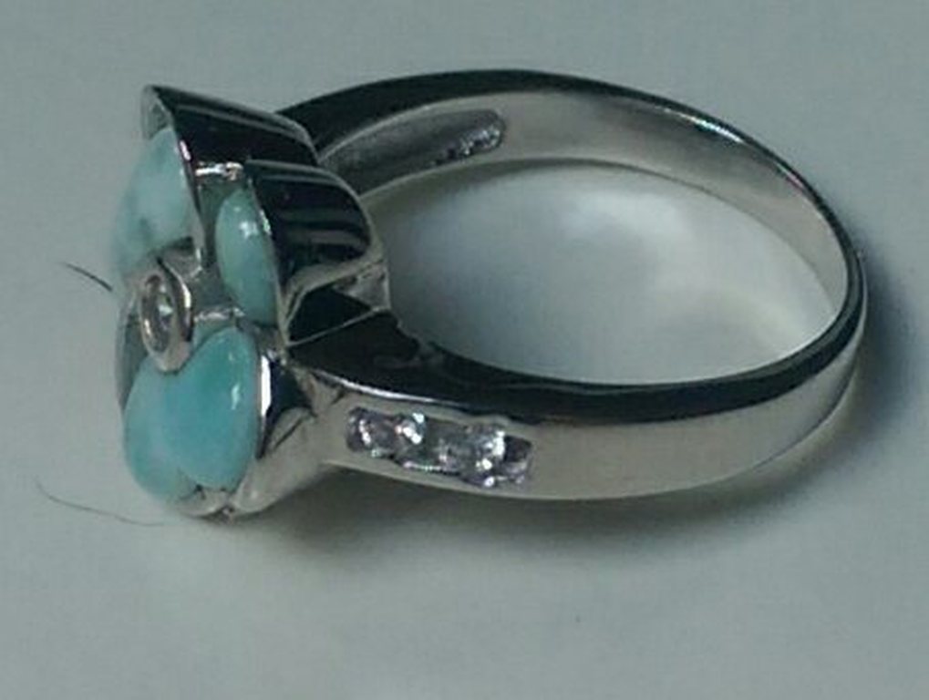Zilveren ring met larimar kopen? Bied vanaf 29!