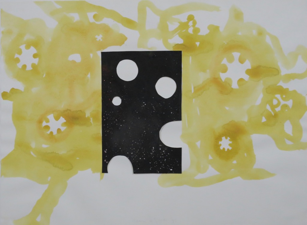 Kees de Goede: Aquarel en collage op papier, Zonder titel kopen? Bied vanaf 150!